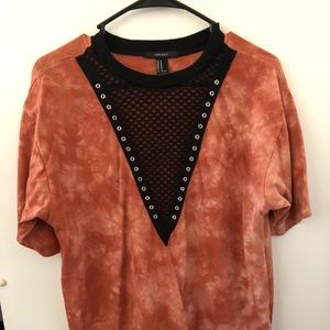 Tie dye rusty t shirt